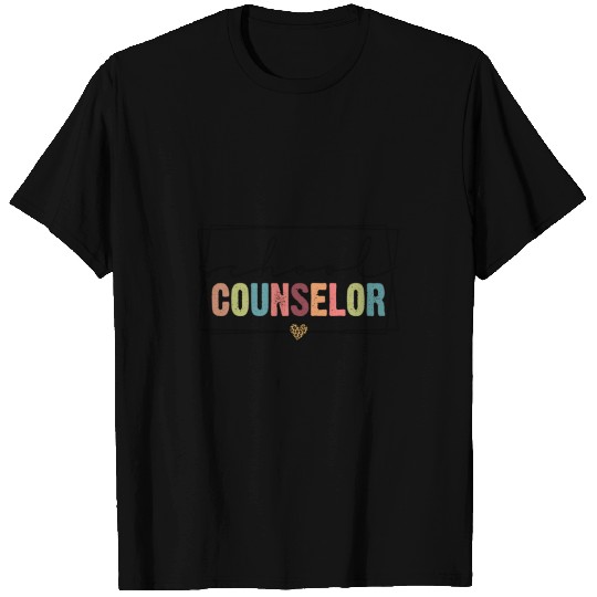 School Counselor Guidance Teacher Leopard Heart137 T Shirts