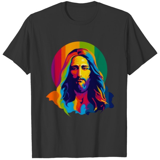 Jesus Rainbow Gay Funny Pride Flag LGBTQ Christian T Shirts