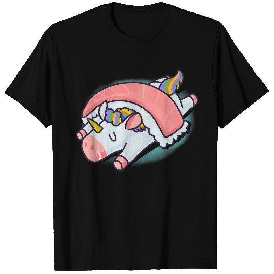 Sleeping Sushi Unicorn Legendary Creature Rainbow T Shirts