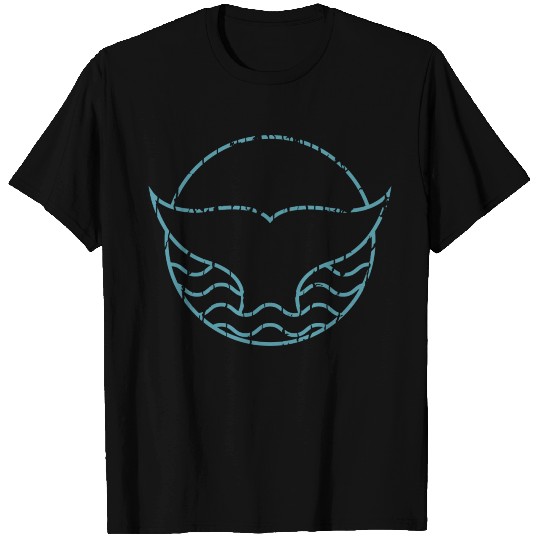Save The Whales Minimalistic Whale Tail Ocean T Shirts