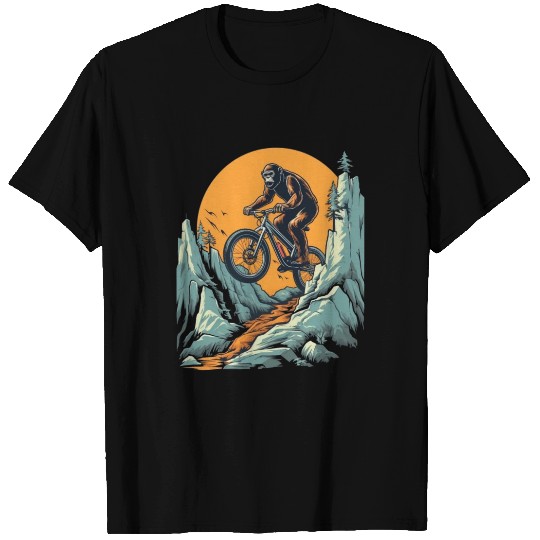 Chimpanzee Mountain biking T Shirts