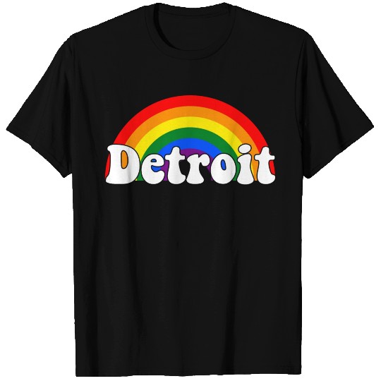 Detroit Pride Rainbow 1 T Shirts