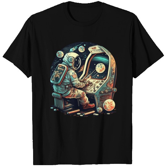 Astronaut Playing Pinball T Shirts