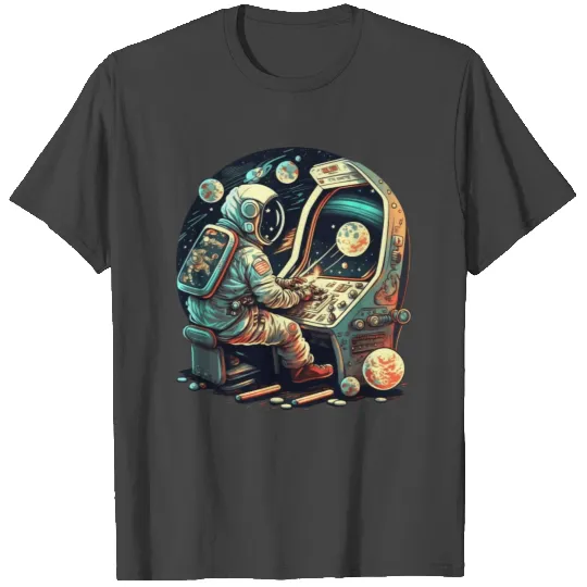 Astronaut Playing Pinball T Shirts