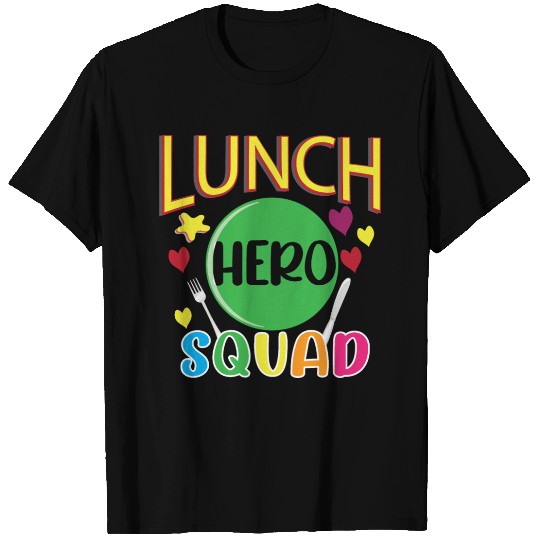 School Lunch Hero Squad Funny Cafeteria Workers T Shirts