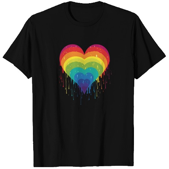 Queer & Loving It: LGBT Rainbow Heart, Supporting T Shirts