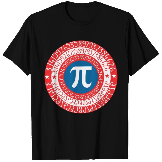 Captain Pi Superhero Shield T Shirts