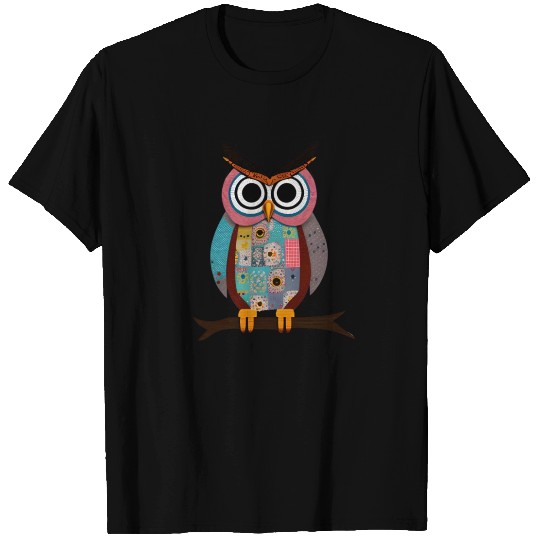 Patchwork Owl T Shirts