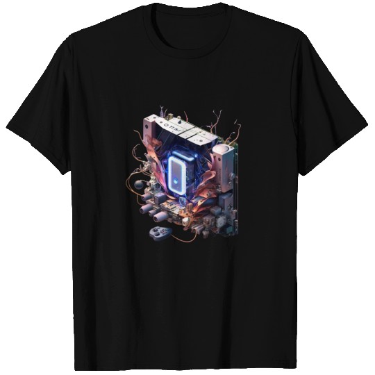 Playstation PS around it an open circuit digital T Shirts