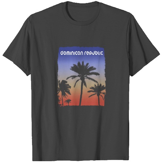 Dominican Republic Sunset Vacation Souvenir Palm T Shirts