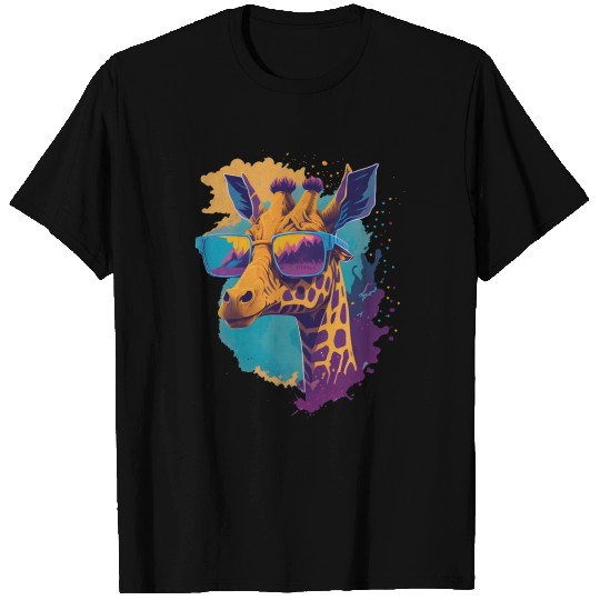 Giraffe Wearing Sunglass T Shirts