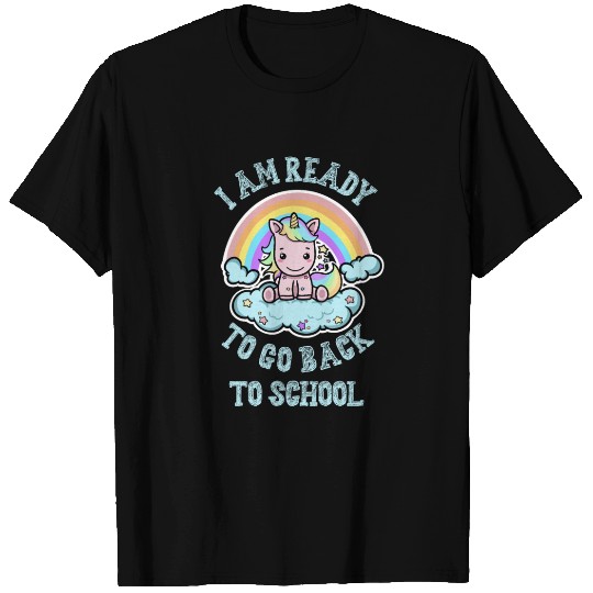 Ready to Go Back to School Kawaii Unicorn Rainbow T Shirts