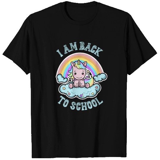 Funny Back to School Kawaii Rainbow Unicorn T Shirts