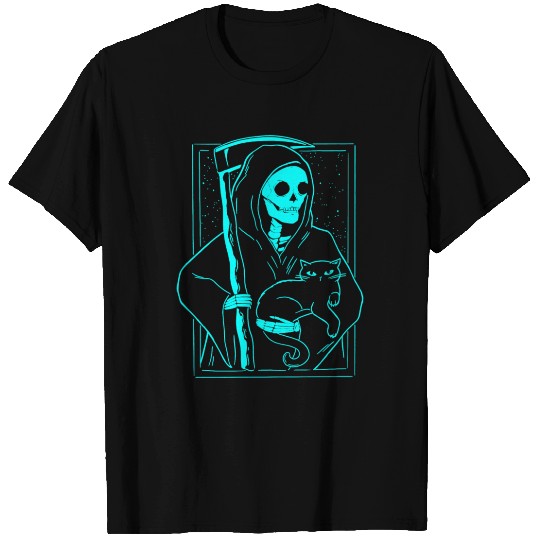 Grim Reaper Cat T Shirts