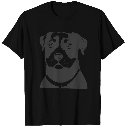 rottweiler face vector - single color T Shirts