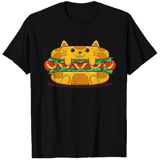 Cat Hot Dog T Shirts