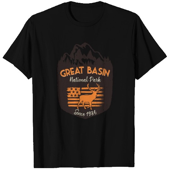 Great Basin National Park Us Flag Elk Mountains T Shirts