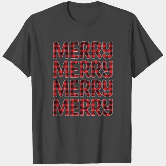 Merry Christmas Typography Joyful Xmas T Shirts