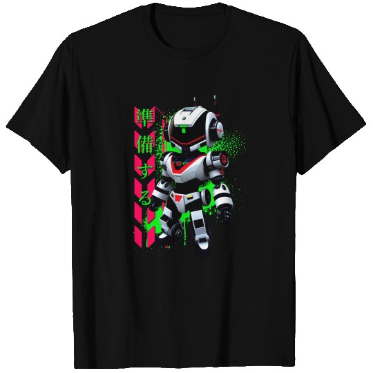 Chibi Mecha: A Cute Cyberpunk Design 1 T Shirts