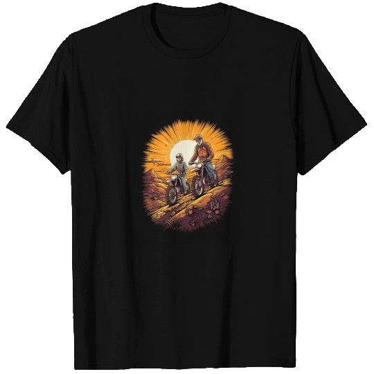 Dirt Bike Father Dad Son Motorcycle Riding T Shirts