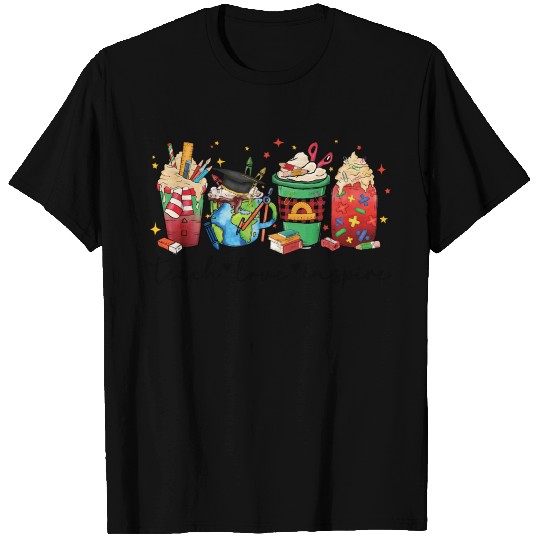 Teach Love Inspire Back To School Cute Coffee T Shirts