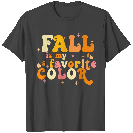 Fall My Favorite Color Retro Fall Leaves Autumn T Shirts