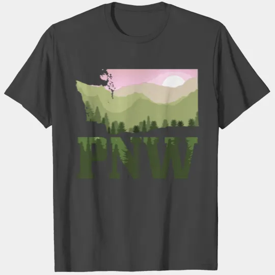 PNW Pacific Northwest Mountains Idaho Oregon T Shirts