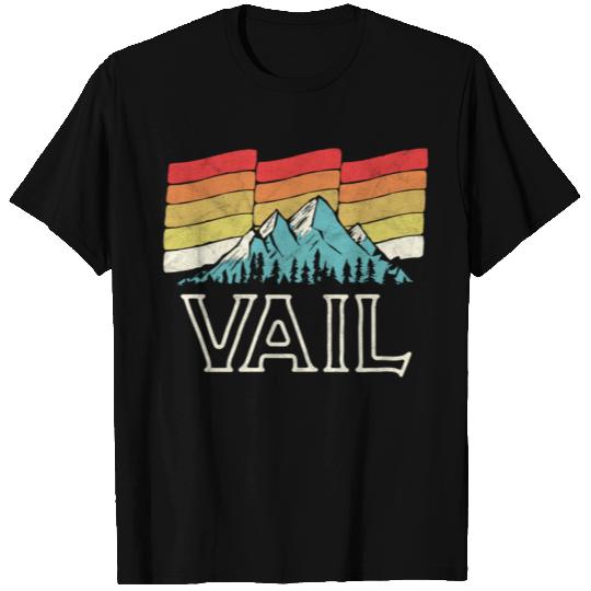 Retro Vail Colorado Mountains Ski T Shirts