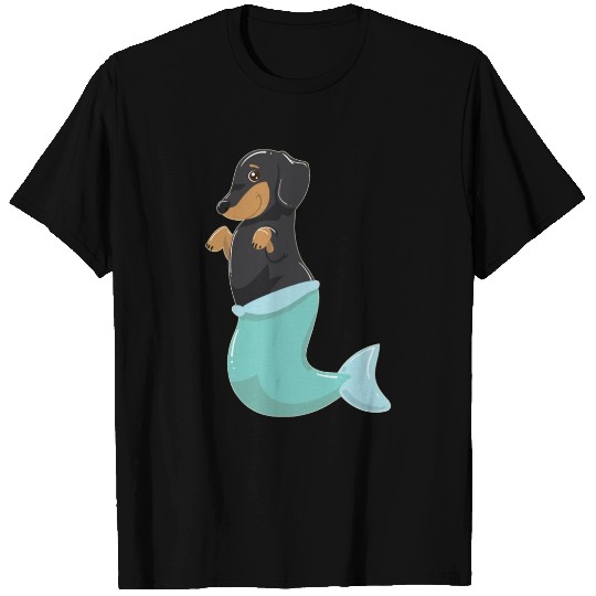 Dachshund Mermaid Cute Weiner Dog With Mermaids T Shirts