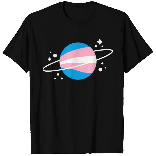 Transgender Pride Planet Space Aesthetic T Shirts