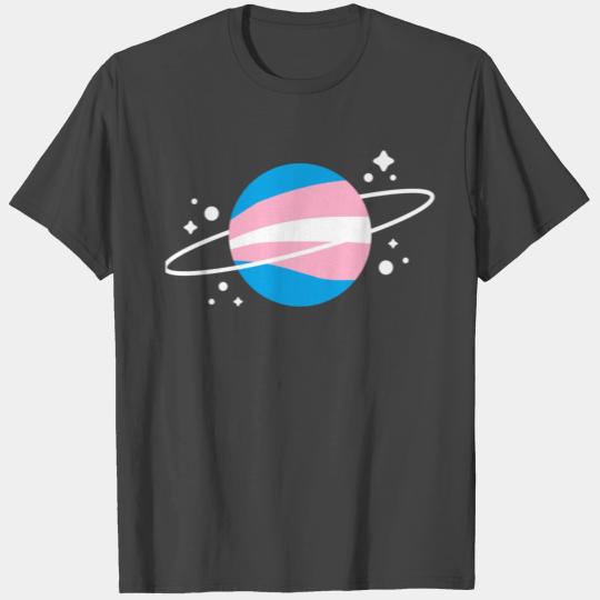 Transgender Pride Planet Space Aesthetic T Shirts