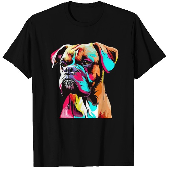 Boxer Dog Pop Art Pets T Shirts
