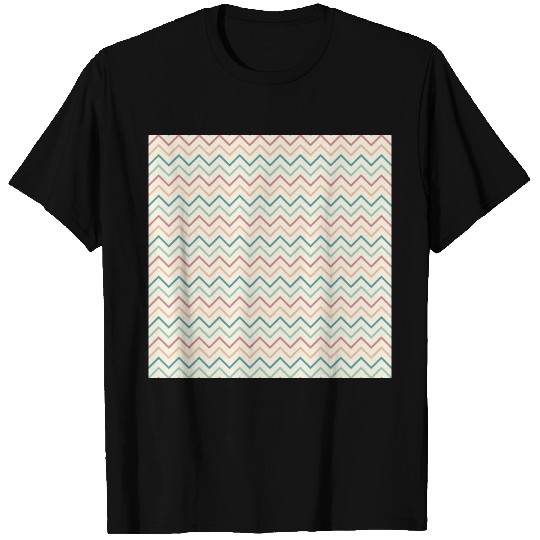 Colorful Retro Chevron Pattern T Shirts