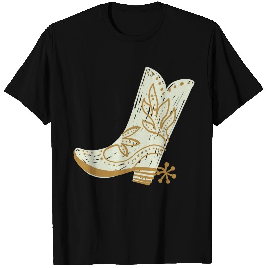 Cowboy Boot Doodle T Shirts