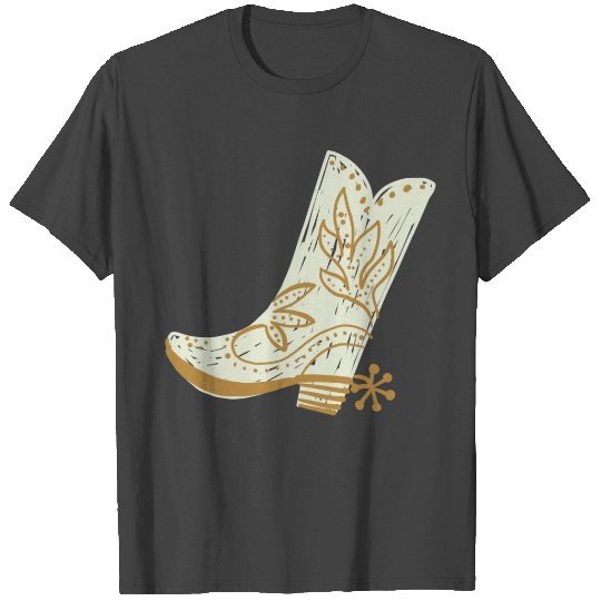 Cowboy Boot Doodle T Shirts
