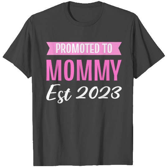 Promoted To Mommy Est 2023 Breastfeeding Mom T Shirts