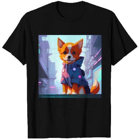Cute Cyberpunk Dog T Shirts