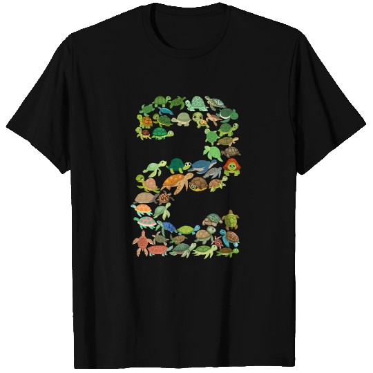 2nd birthday sea turtle tortoise theme 2 year old T Shirts