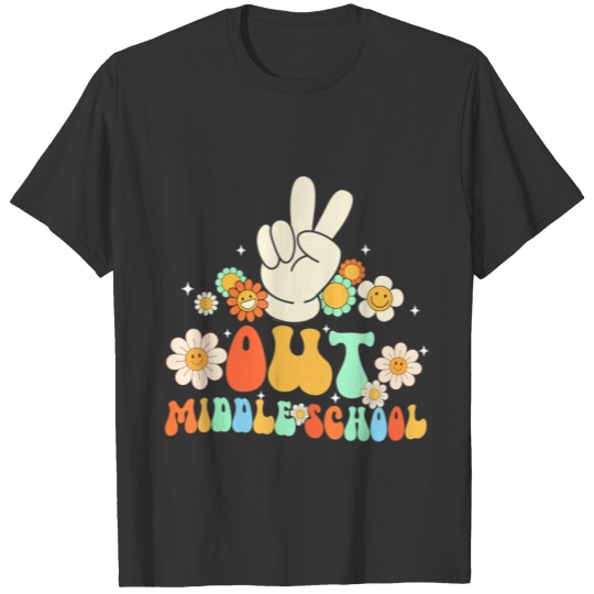 Peace Out Middle School Graduation Graduated Kid T T Shirts