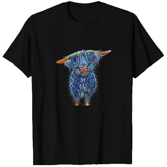 Scottish Highland Cow Hairy Cow Cattle Farmer Cow T Shirts