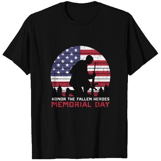 Honor The Fallen Heroes Memorial Day Us Flag T Shirts