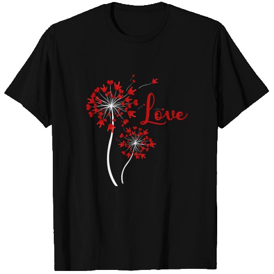 Love Dandelion Asl American Sign Language Valentin T Shirts