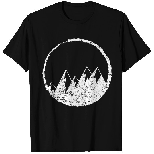 Mountains Distressed Grunge Icon Symbol T Shirts