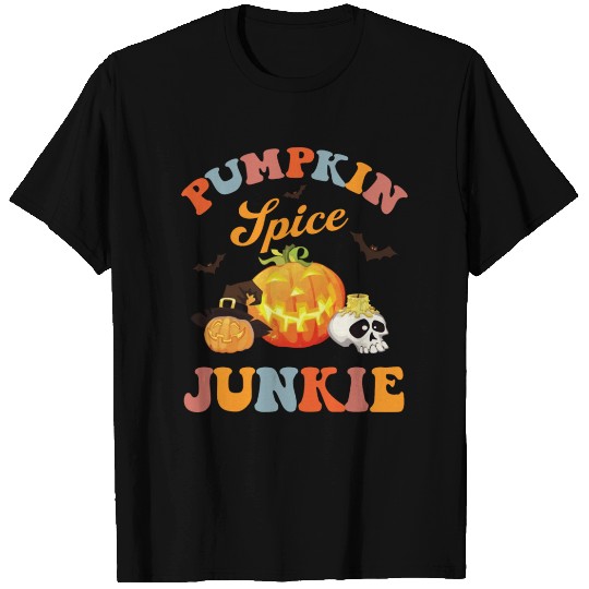 Pumpkin Spice Junkie Halloween T Shirts