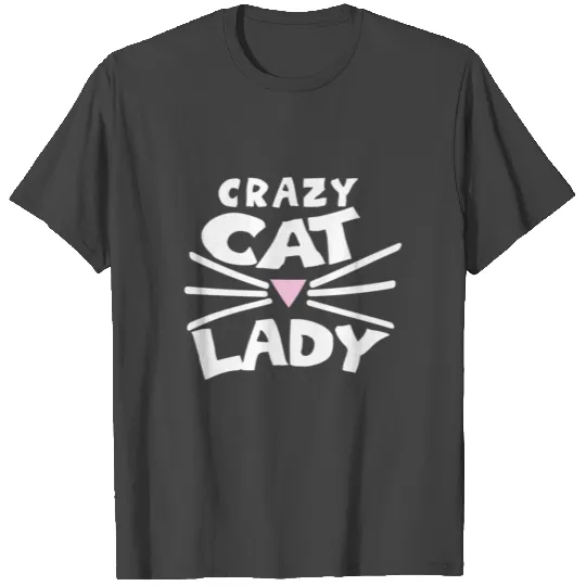 Crazy Cat Lady Long Cat T Shirts