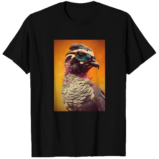 Quail With Sunglasses T Shirts