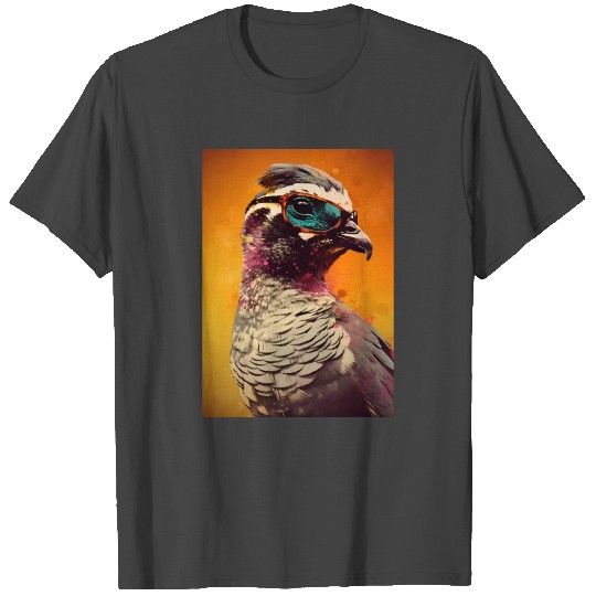 Quail With Sunglasses T Shirts