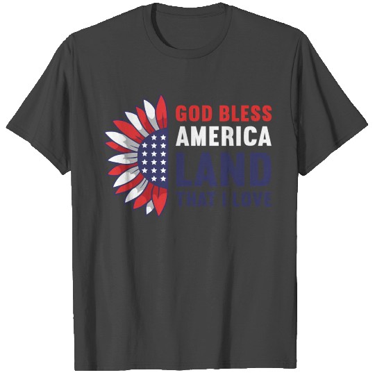 God Bless America Land That I Love Usa American 4T T Shirts