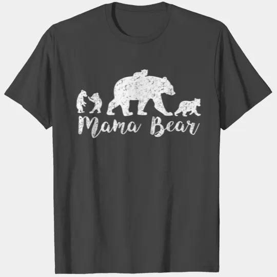 Mama Bear With Little Cubs T Shirts