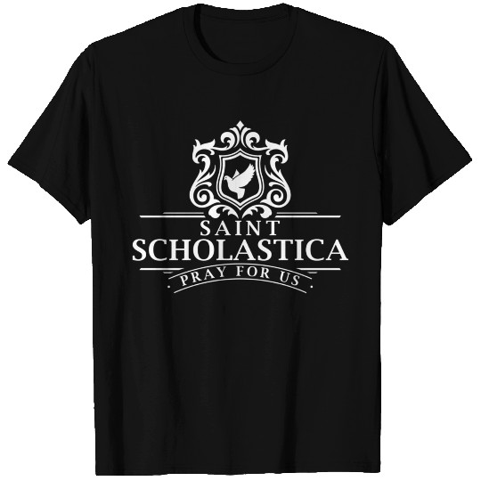 St Scholastica Benedict Catholic Saints Benedictin T Shirts
